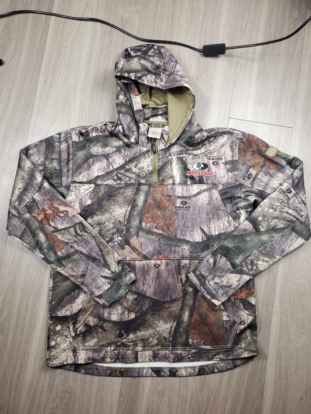 Mossy Oak Camo Hunting Hoodie Youth XL Pullover 1/4 Zip Performance Realtree